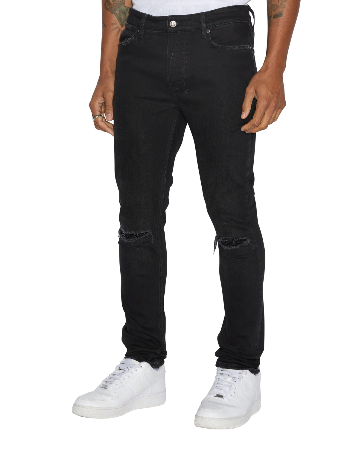 MENS VAN WINKLE APEX KRYSTAL REPAIR DENIM JEANS