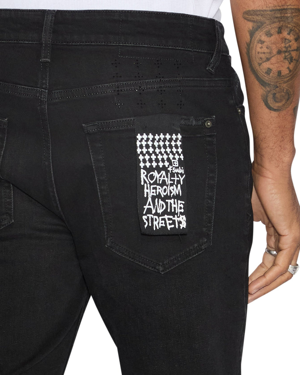 MENS VAN WINKLE APEX KRYSTAL REPAIR DENIM JEANS
