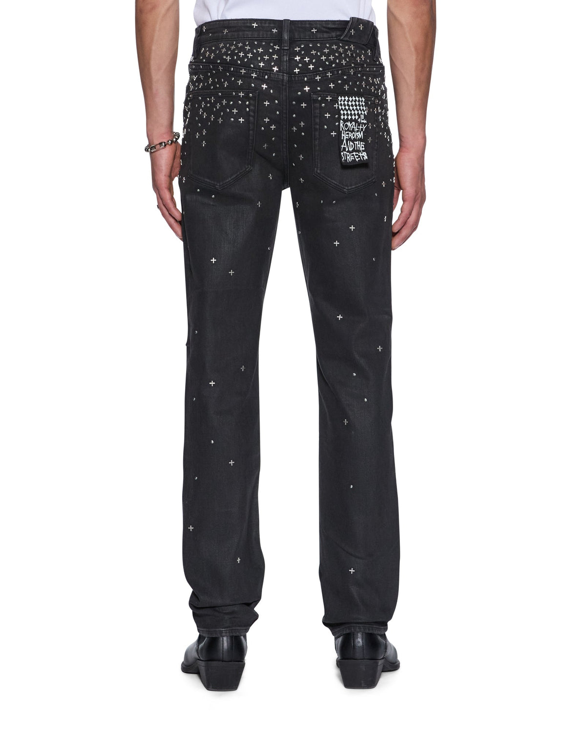 MENS CHITCH BACKSTAGE BLACK METALIK DENIM JEANS