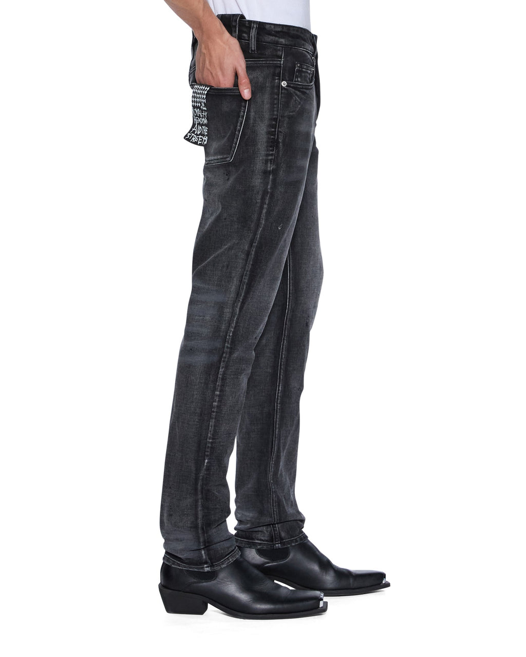 MENS CHITCH CARBON BLACK DENIM JEANS
