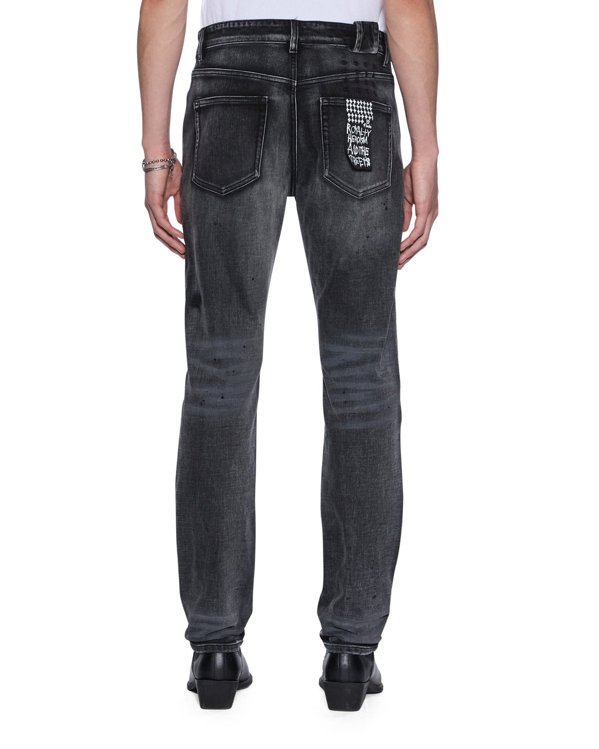 MENS CHITCH CARBON BLACK DENIM JEANS