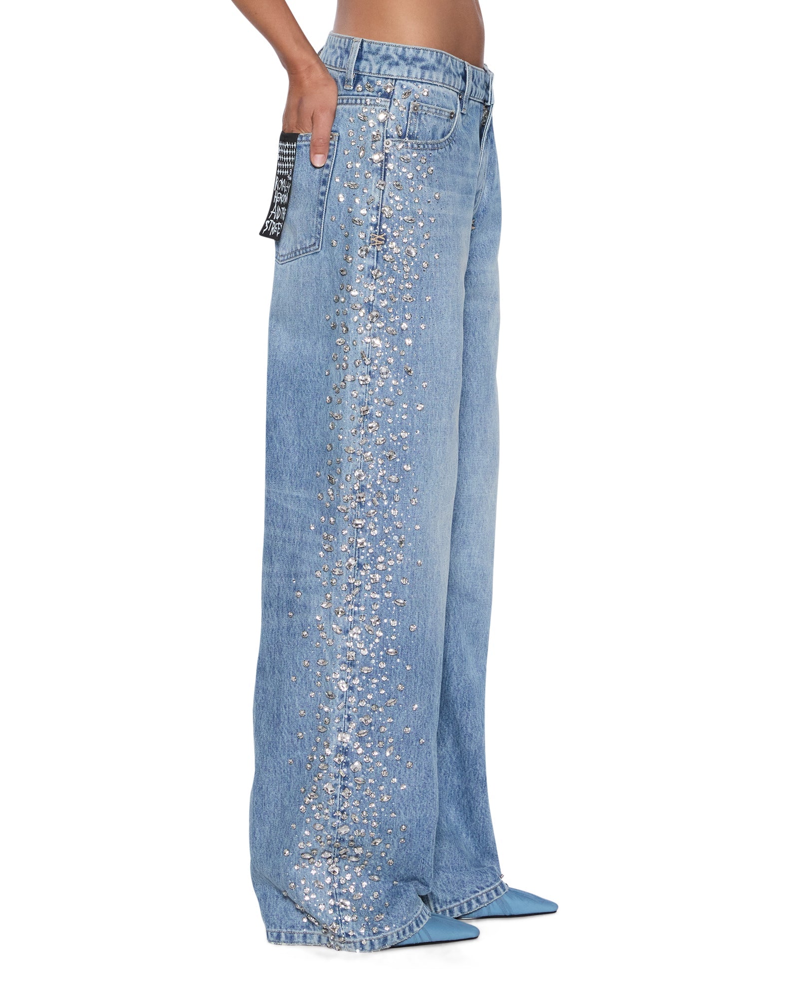 WOMENS  LOW RIDER KULTURE KRYSTAL RELAXED DENIM JEANS