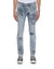 MENS  VAN WINKLE ROGUE BLUE GRAFFITI SKINNY DENIM JEANS