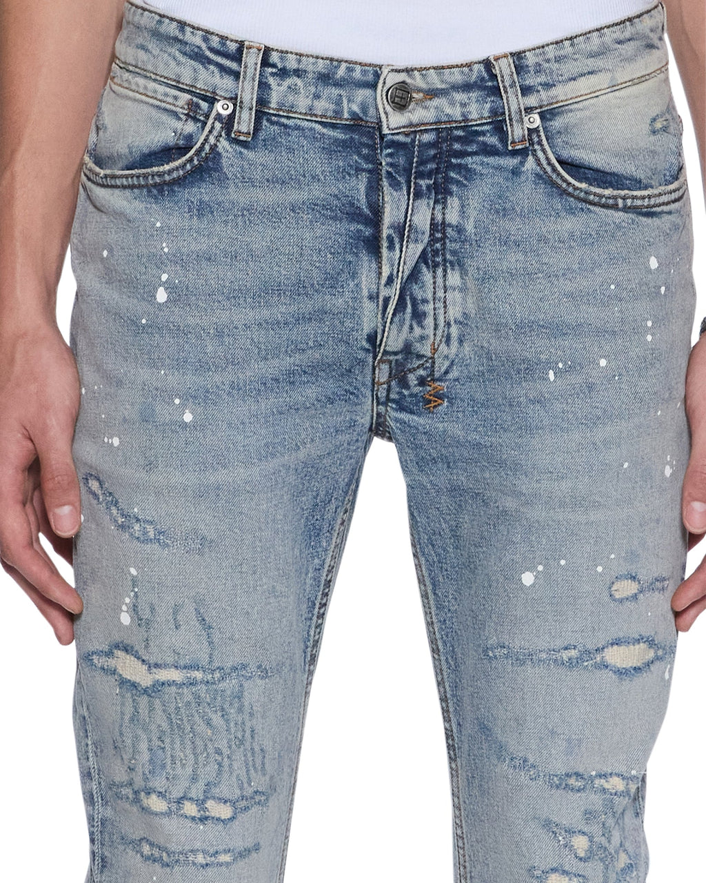 MENS VAN WINKLE PAINT SUMMER BLUE DENIM JEANS