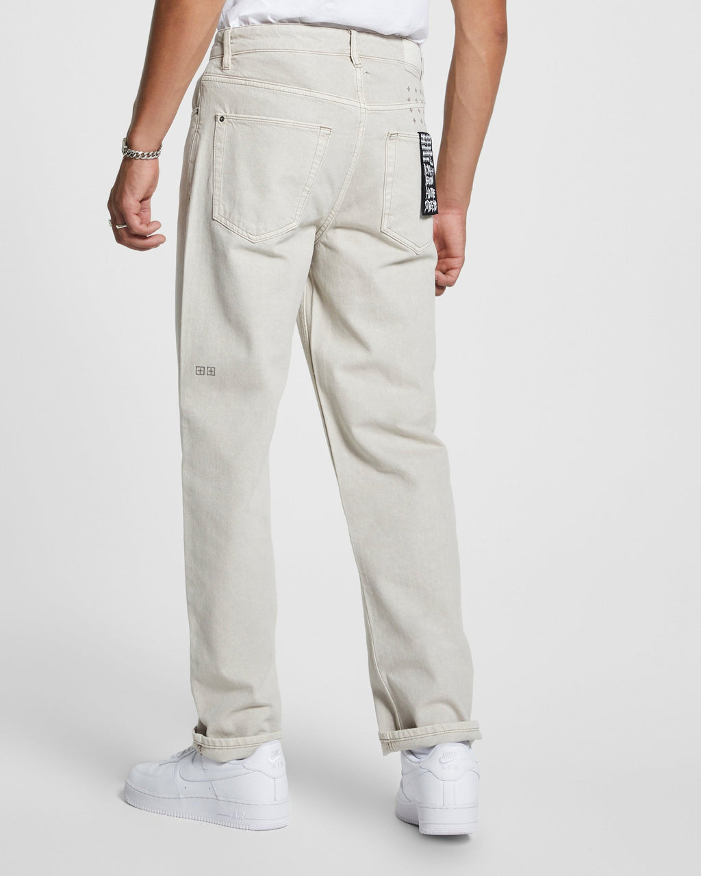 Mens Anti K Antike Chop Relaxed Straight Denim Jeans - Tan