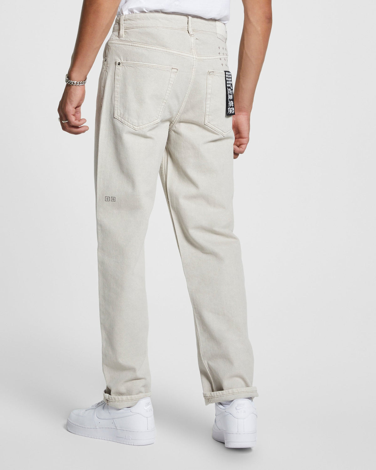 Mens Anti K Antike Chop Relaxed Straight Denim Jeans - Tan