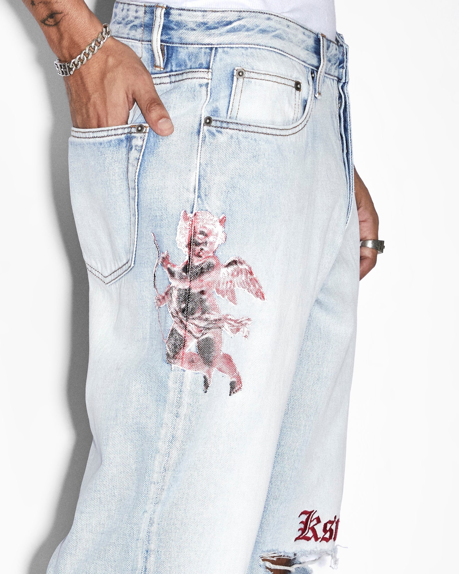 MENS ANTI K ICONS RELAXED DENIM JEANS