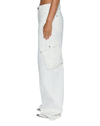 WOMENS BAGGY JEAN CARGO ECRU DENIM JEANS