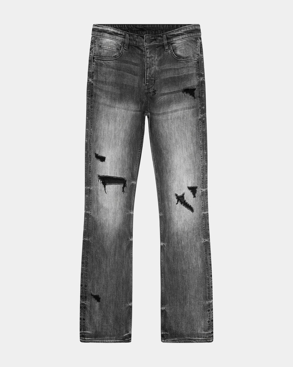 MENS BRONKO BLACK METAL DENIM JEANS