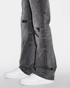 MENS BRONKO BLACK METAL DENIM JEANS