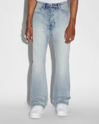 Mens Bronko Punk Blue Bootcut Denim Jeans - Denim