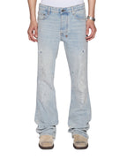 Mens Bronko Krystal Painted Bootcut Denim Jeans - Denim