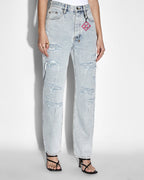 Womens Brooklyn Jean Muse Repair Straight Denim Jeans - Denim
