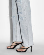 Womens Brooklyn Jean Muse Repair Straight Denim Jeans - Denim