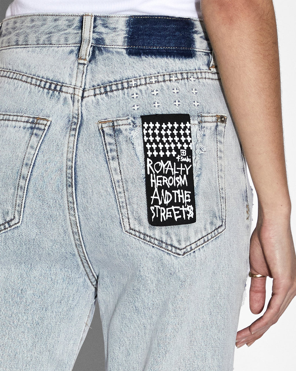 Womens Brooklyn Jean Muse Repair Straight Denim Jeans - Denim