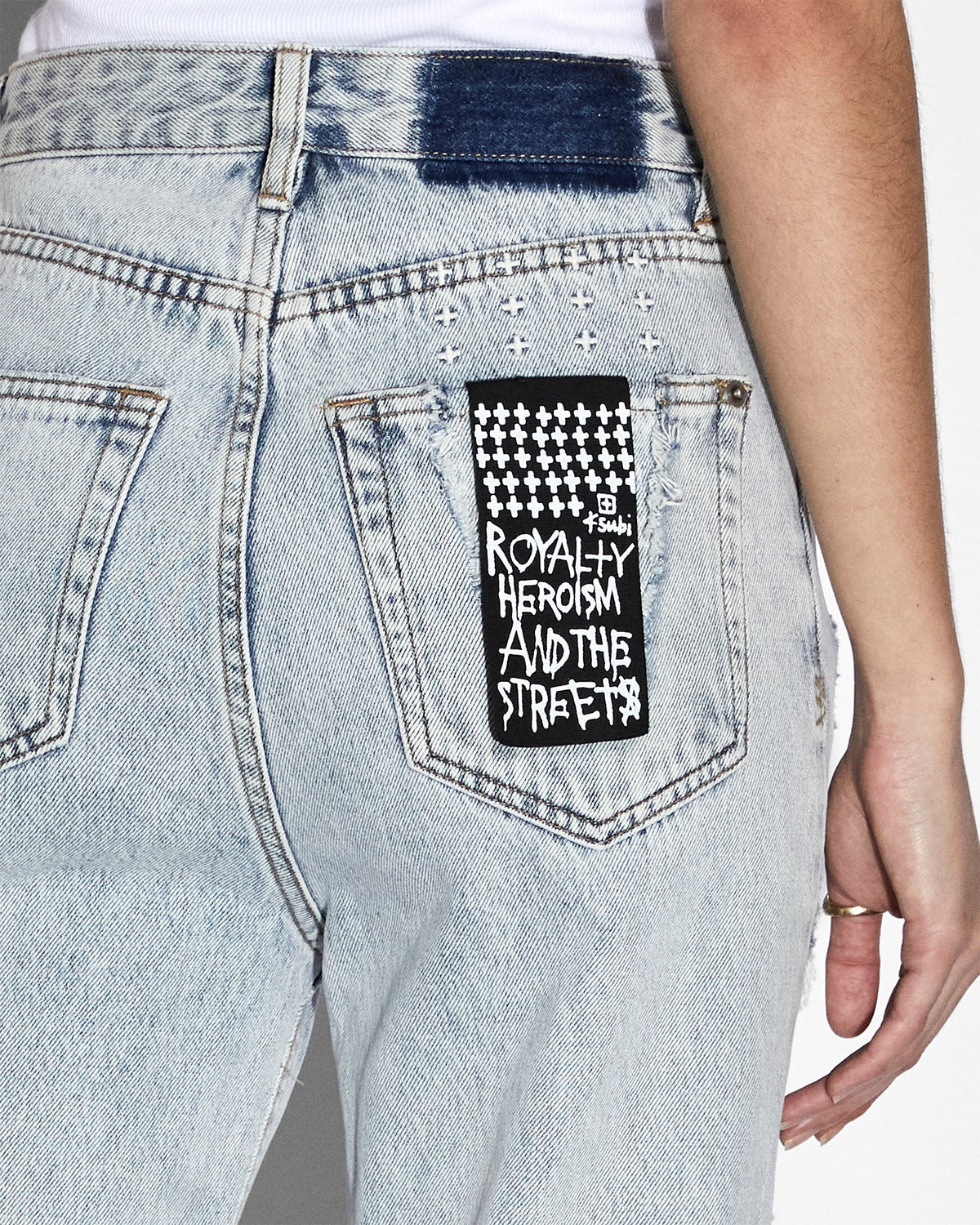 Womens Brooklyn Jean Muse Repair Straight Denim Jeans - Denim