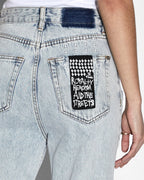 Womens Brooklyn Jean Muse Repair Straight Denim Jeans - Denim