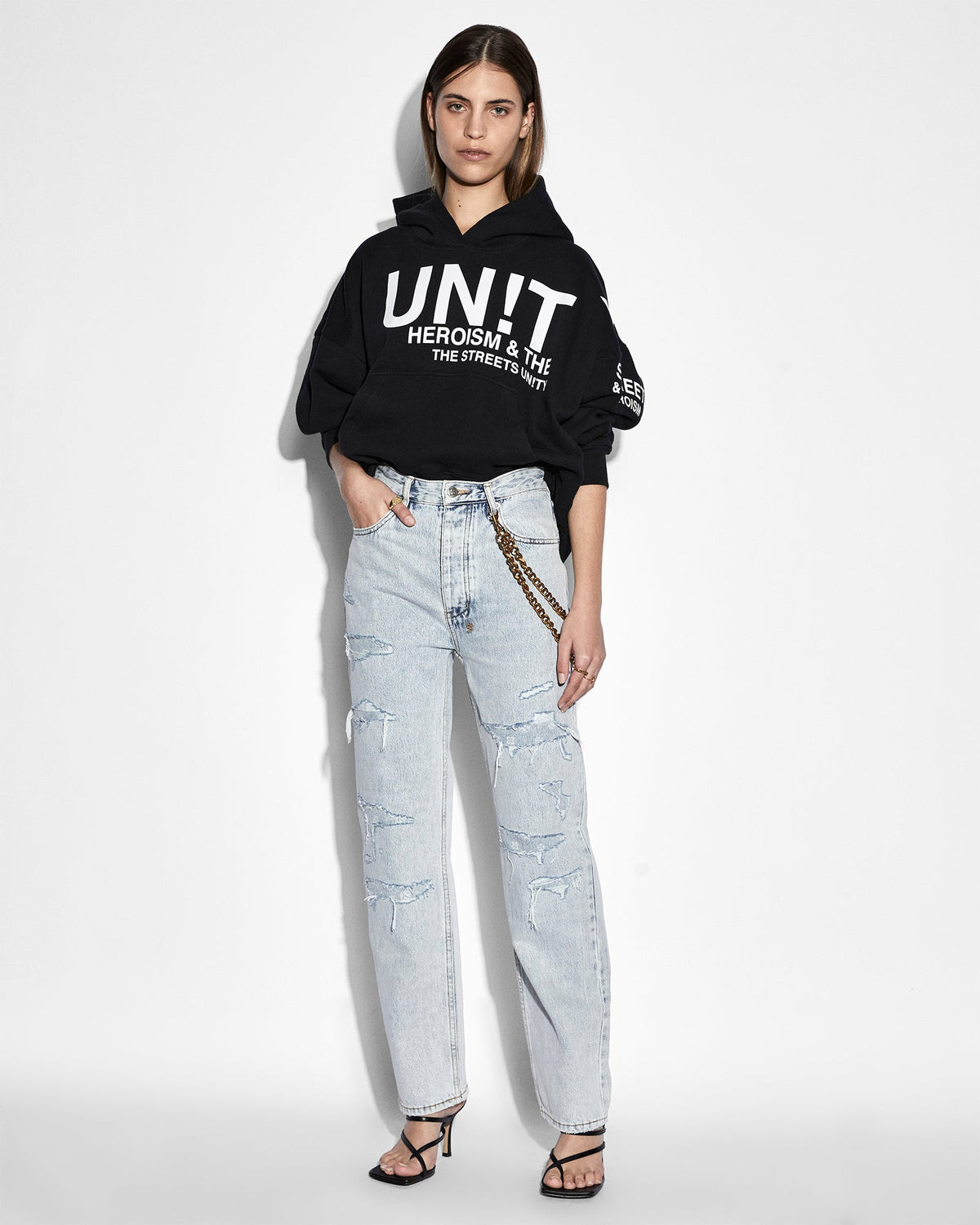 Womens Brooklyn Jean Muse Repair Straight Denim Jeans - Denim