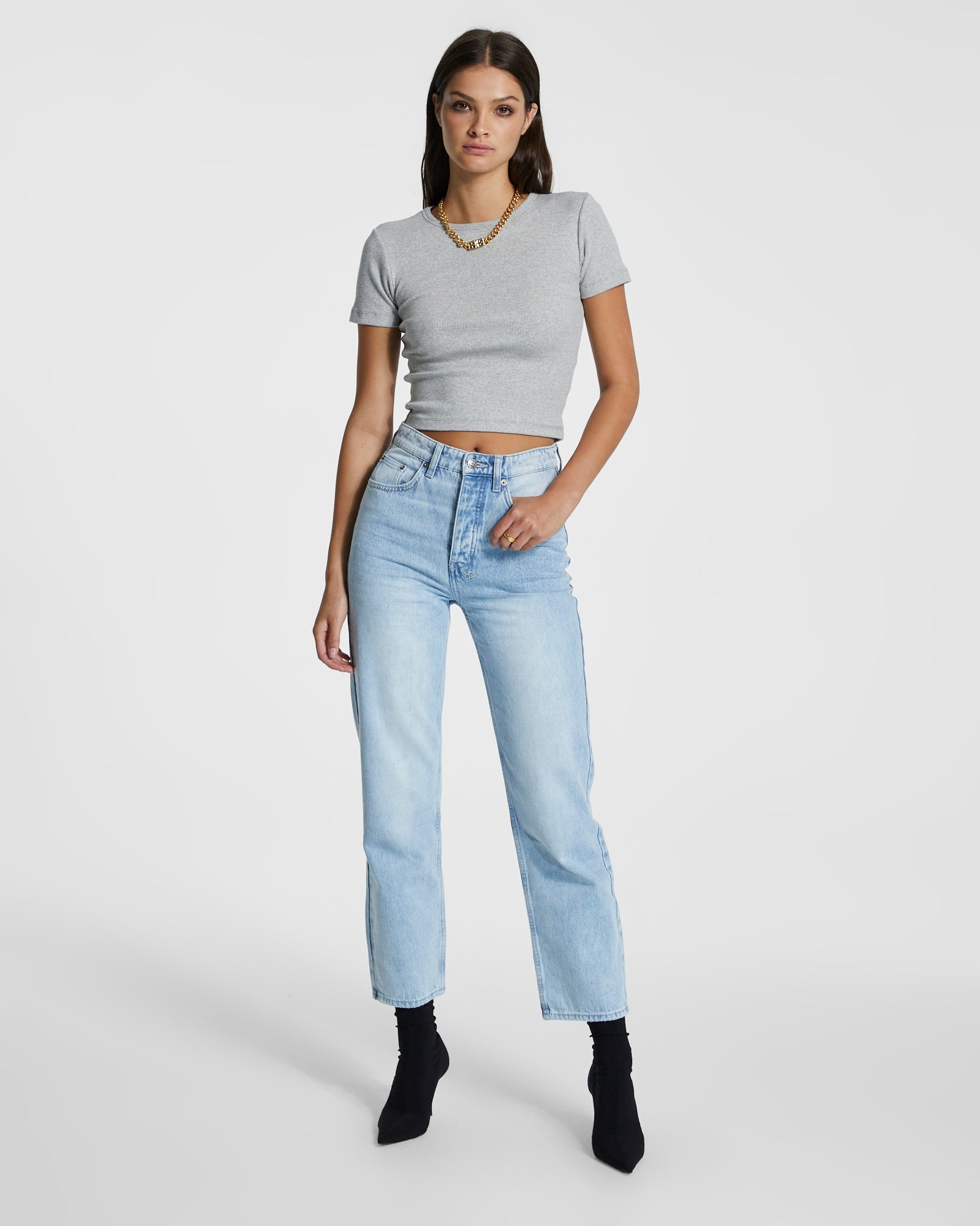 WOMENS  BROOKLYN JEAN SENSE STRAIGHT DENIM JEANS