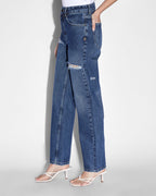 WOMENS BROOKLYN JEAN STELLA SLASHED DENIM JEANS