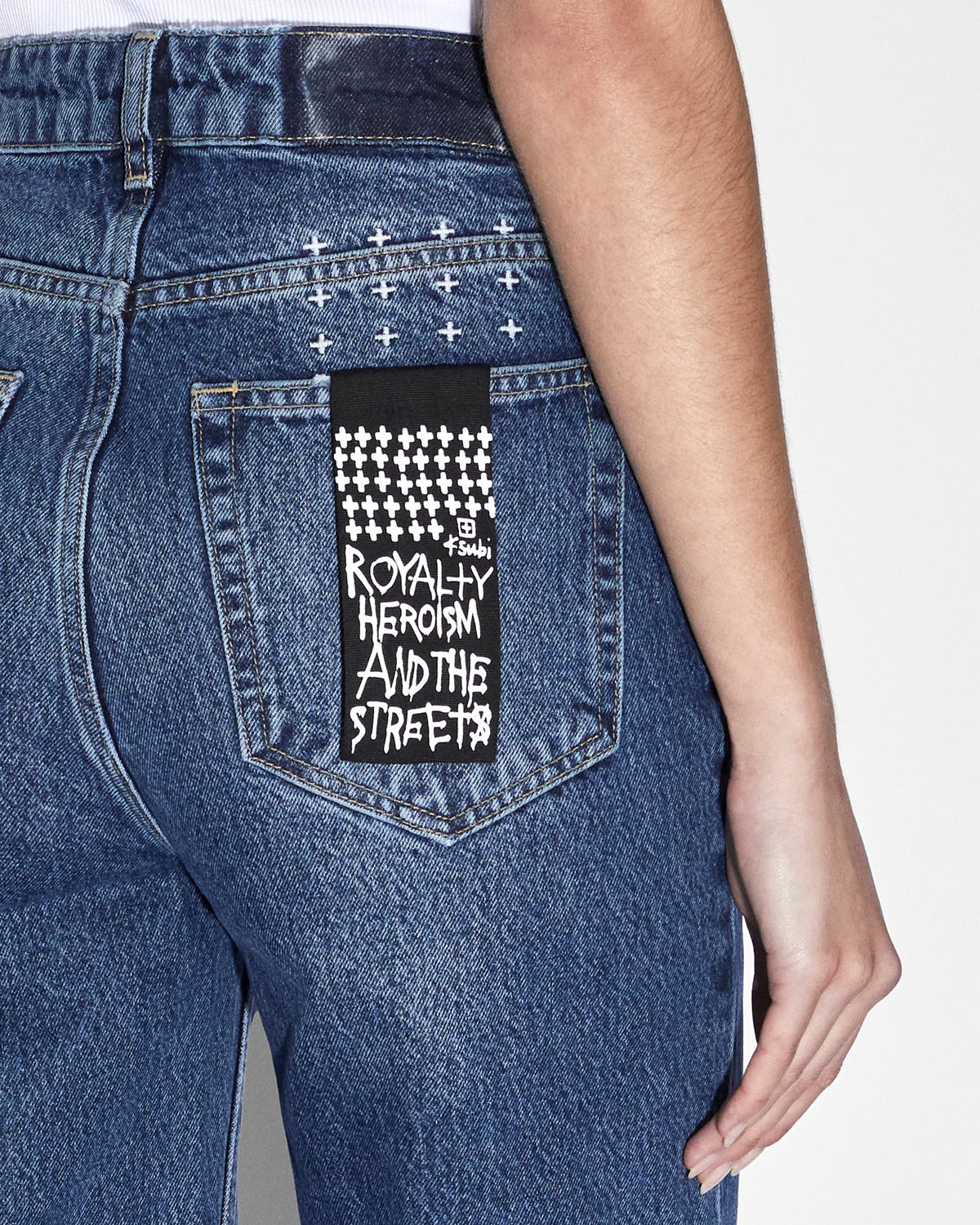 WOMENS BROOKLYN JEAN STELLA SLASHED DENIM JEANS