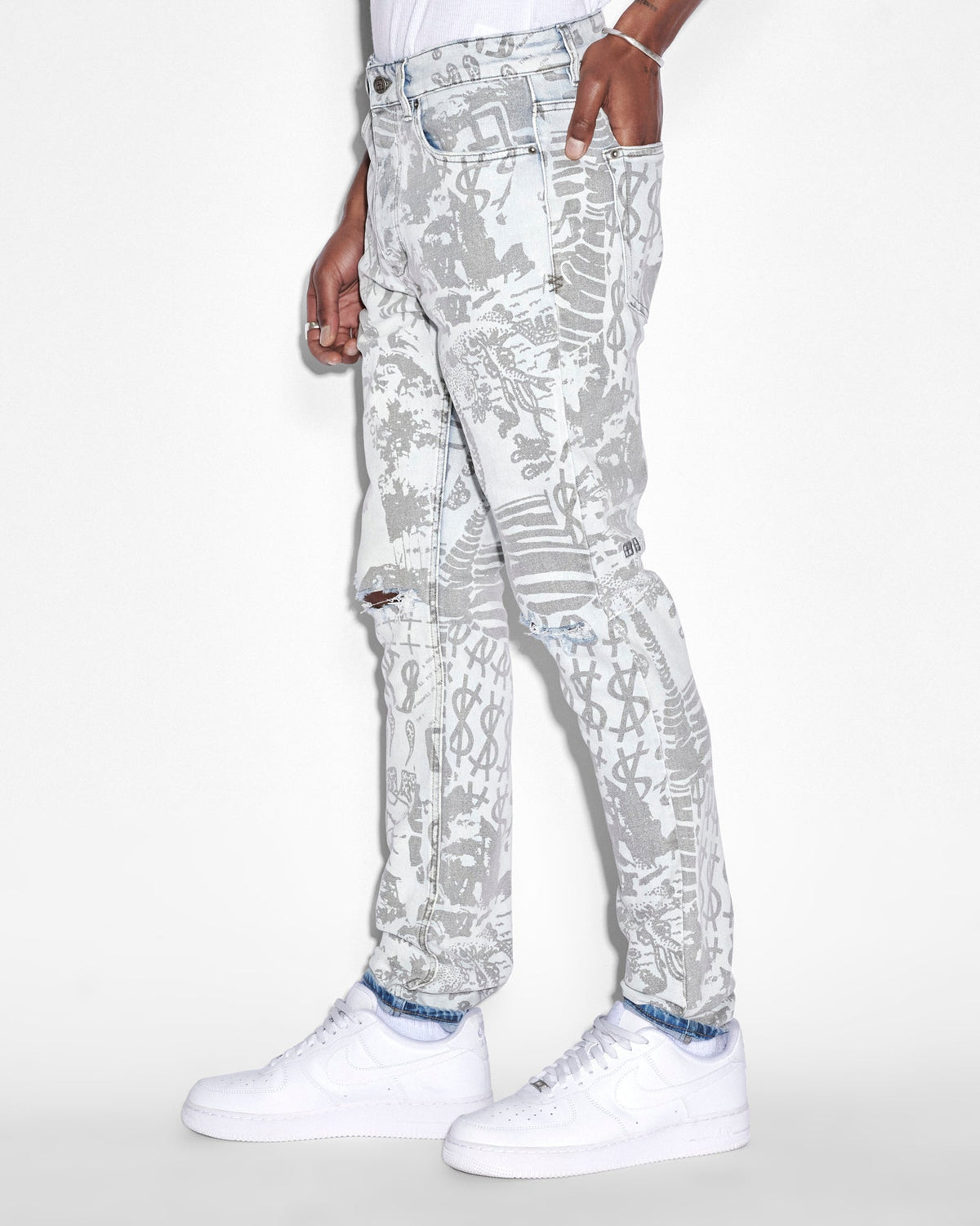 MENS CHITCH KOLLAGE ICEY DENIM JEANS