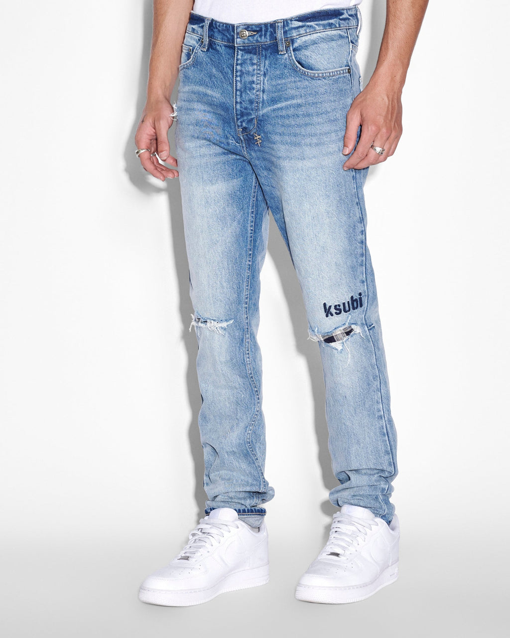 Mens Chitch Self Repair Slim Denim Jeans - Denim
