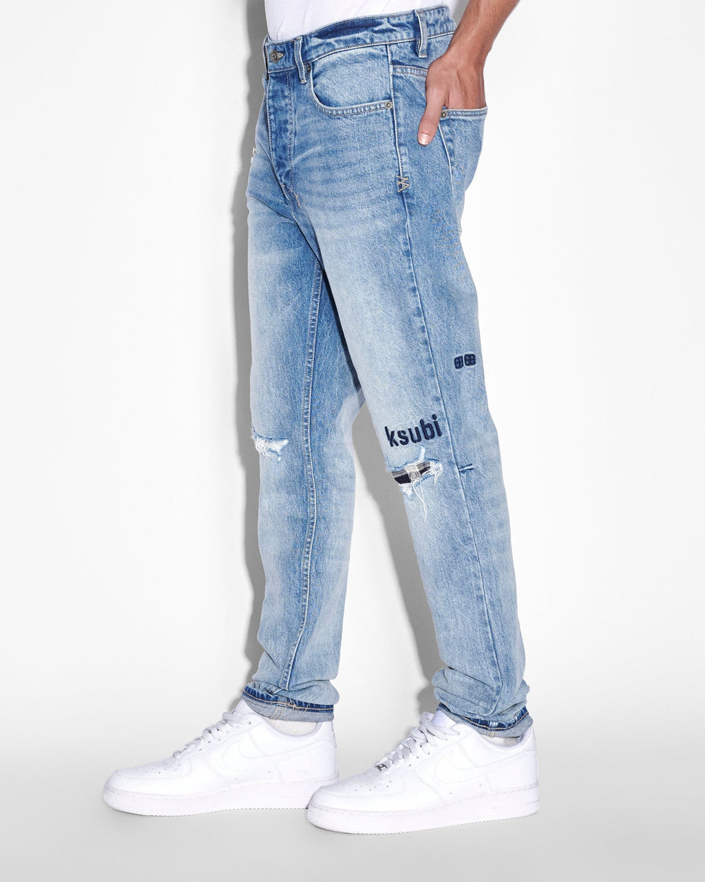 Mens Chitch Self Repair Slim Denim Jeans - Denim
