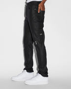 Mens Chitch Waxed Silver Slim Denim Jeans - Black