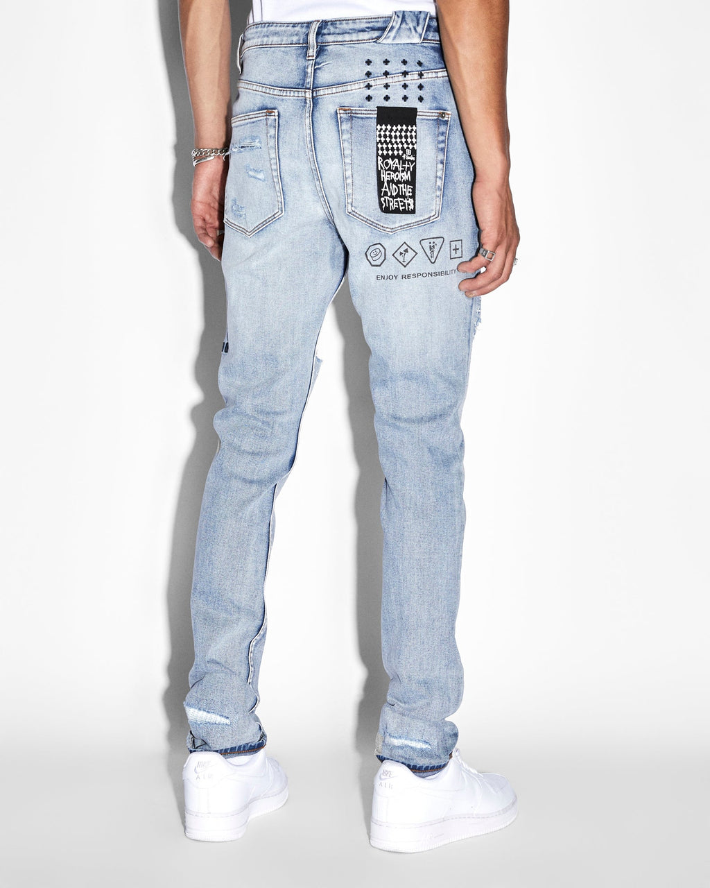 MENS CHITCH ENJOY TRASHED DENIM JEANS