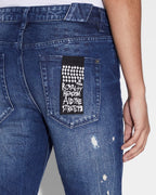 Mens Chitch Glory Trashed Slim Denim Jeans - Denim