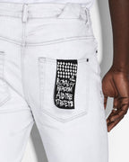 Mens Chitch Habits Slim Denim Jeans - White