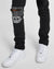 MENS  CHITCH K PATCH ACE BLACK SLIM DENIM JEANS