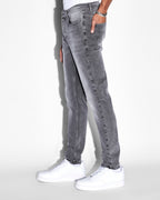 Mens Chitch Monokrome Slim Denim Jeans - Grey