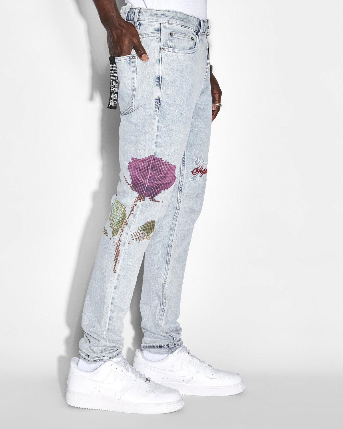 Mens Chitch Pixel Refresh Slim Denim Jeans - Denim
