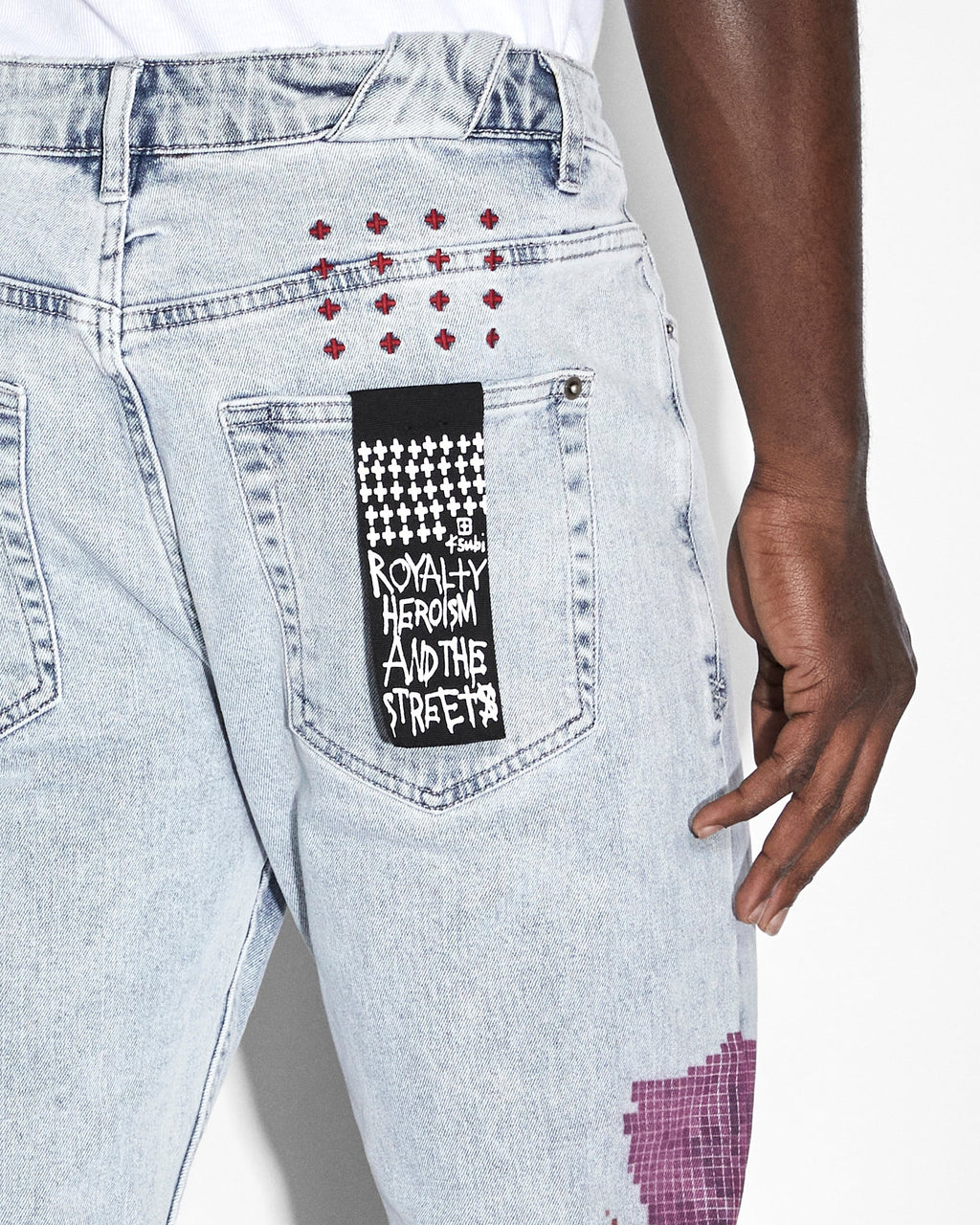 Mens Chitch Pixel Refresh Slim Denim Jeans - Denim