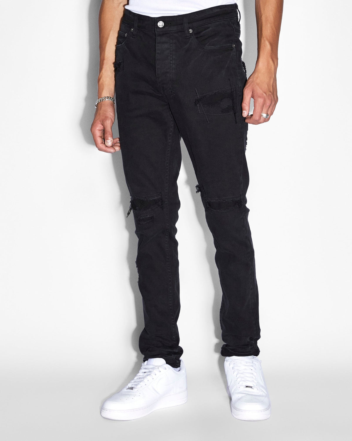 Mens Chitch Refurb Slim Denim Jeans - Black