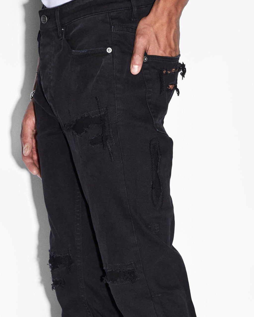 Mens Chitch Refurb Slim Denim Jeans - Black