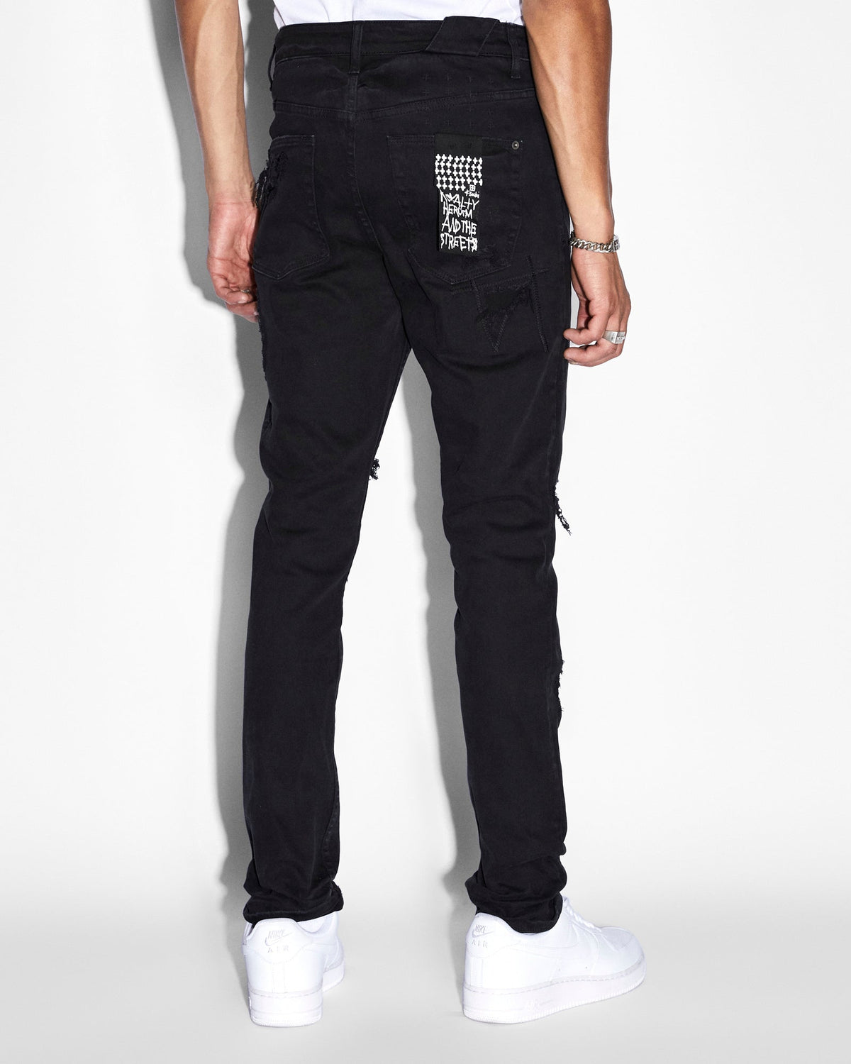 Mens Chitch Refurb Slim Denim Jeans - Black