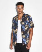 Mens Hyperflower Resort Ss Shirt Black Regular Shirts - Multi Colour