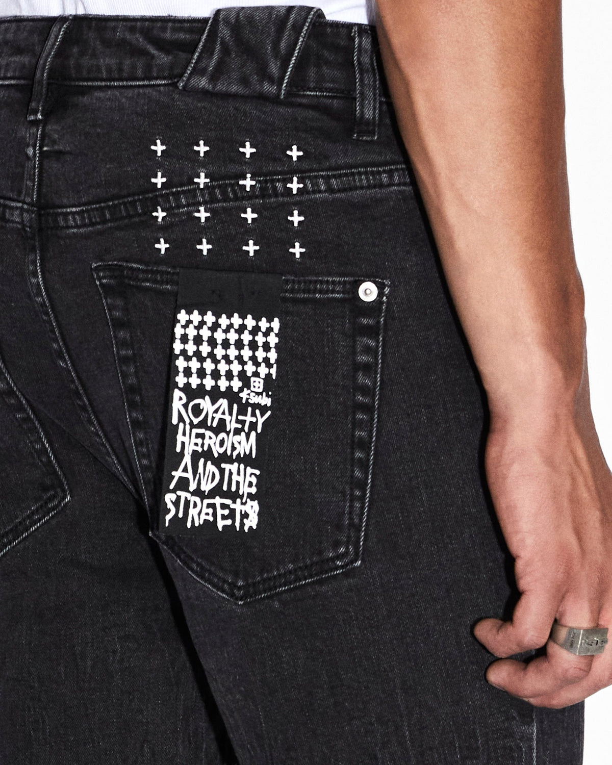 Mens Chitch Unearthly Slim Denim Jeans - Black