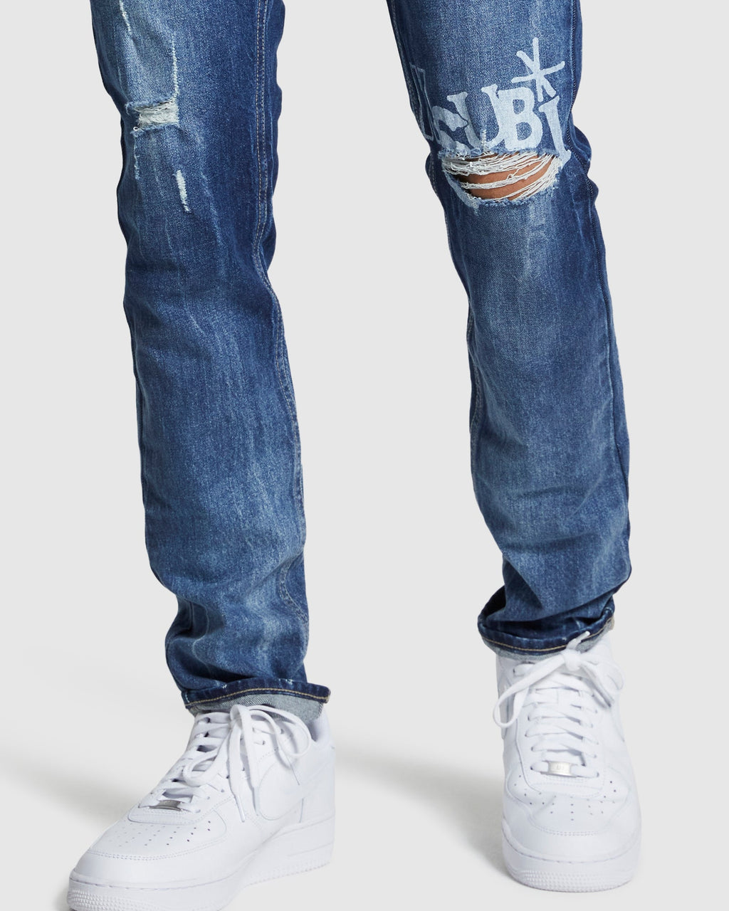 Mens Chitch Vertigo Smoke Out Slim Denim Jeans - Denim