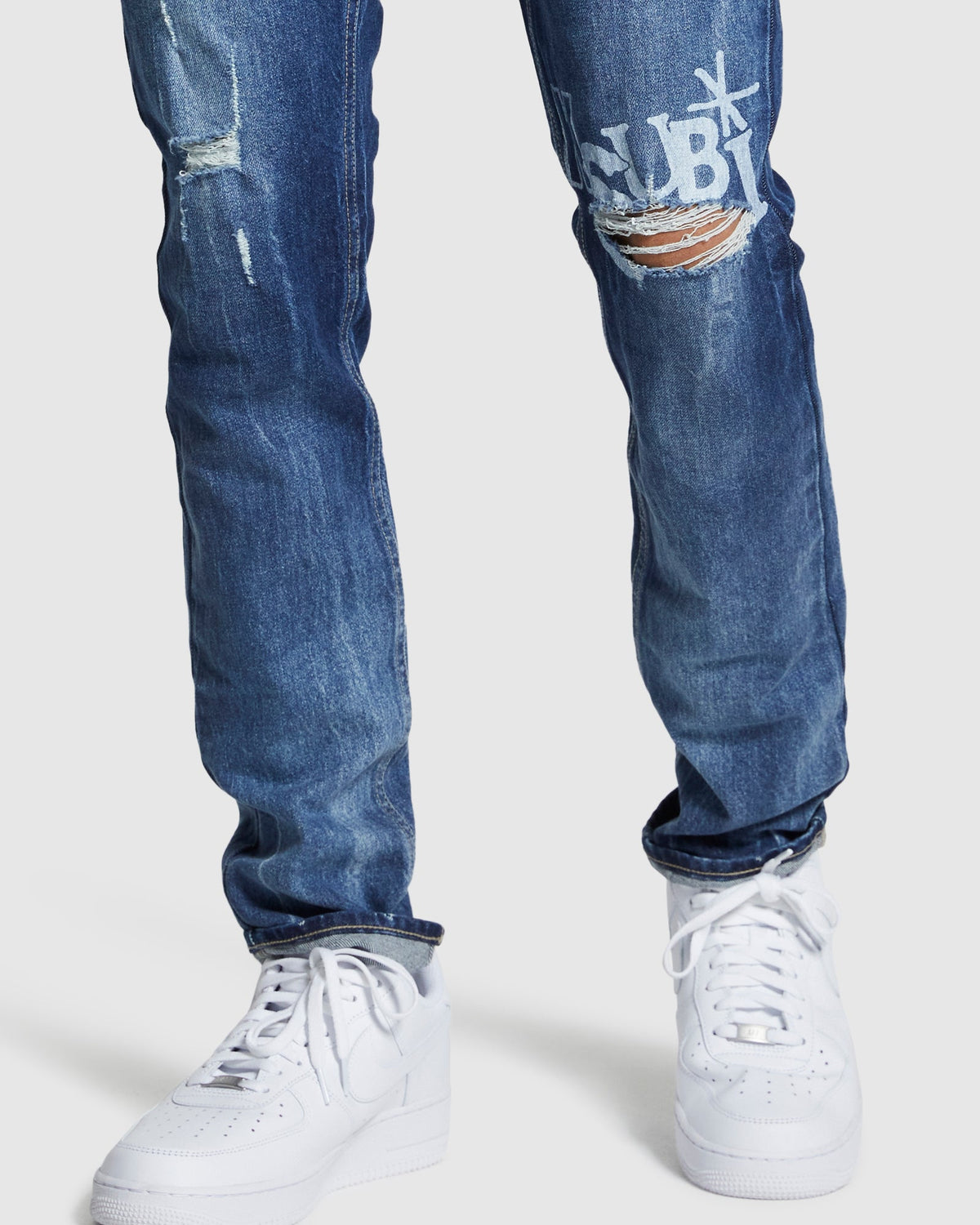 Mens Chitch Vertigo Smoke Out Slim Denim Jeans - Denim