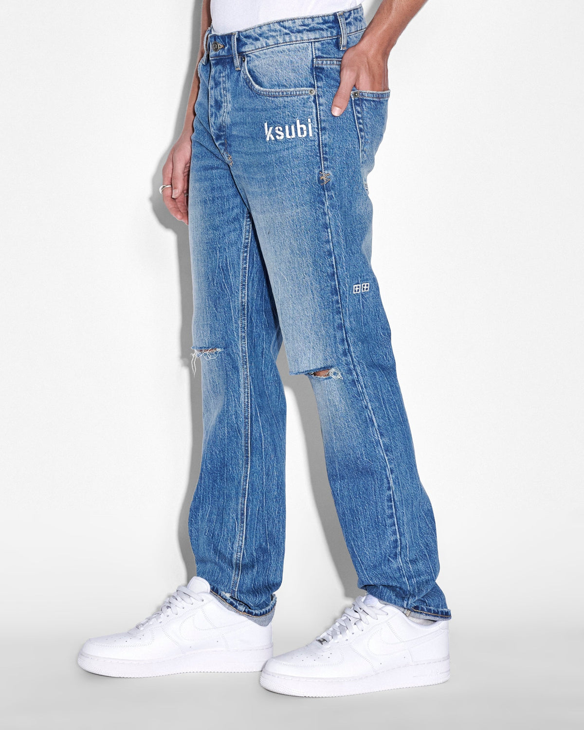 MENS HAZLOW NOTORIOUS KULTURE DENIM JEANS