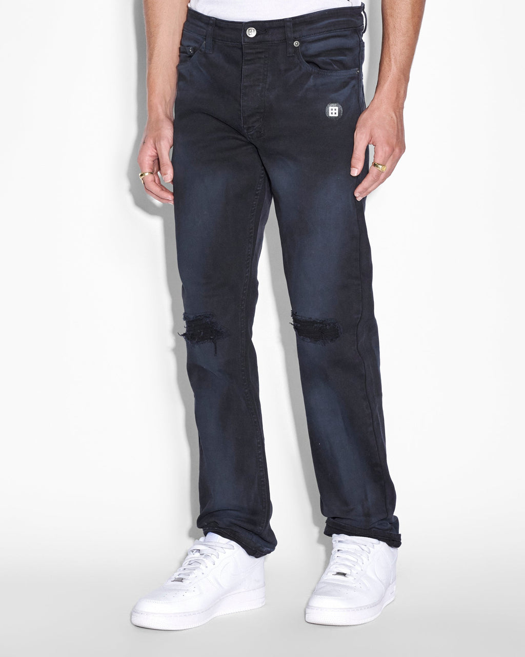MENS HAZLOW GHOSTED ANGELS DENIM JEANS