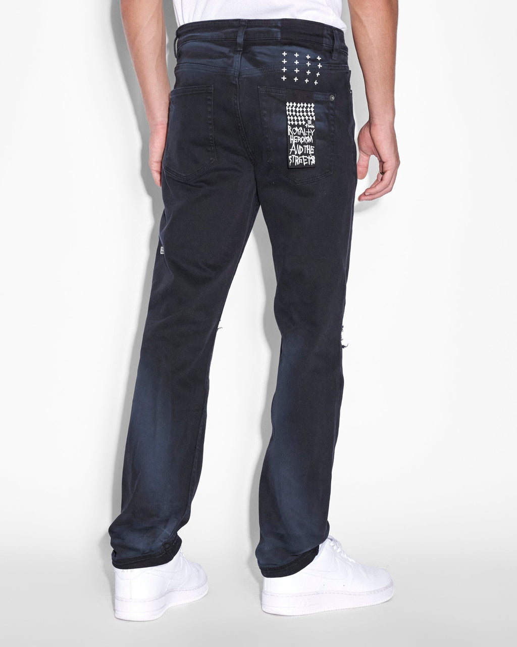MENS HAZLOW GHOSTED ANGELS DENIM JEANS