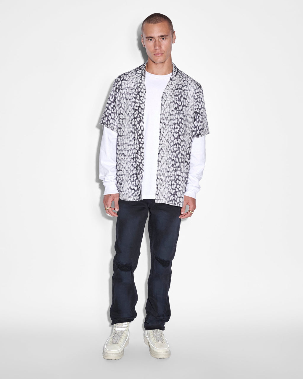 MENS HAZLOW GHOSTED ANGELS DENIM JEANS