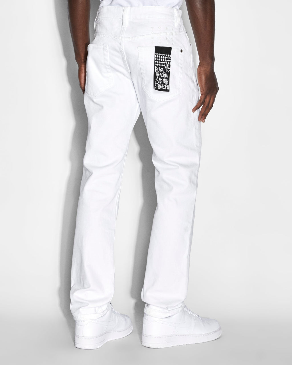 Mens Hazlow Whiteout Straight Denim Jeans - White
