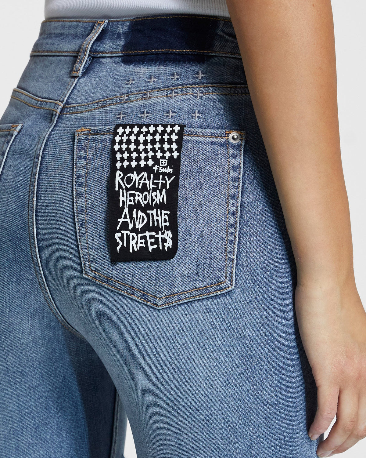 WOMENS HI N WASTED EXPOSED HAVEN DENIM JEANS