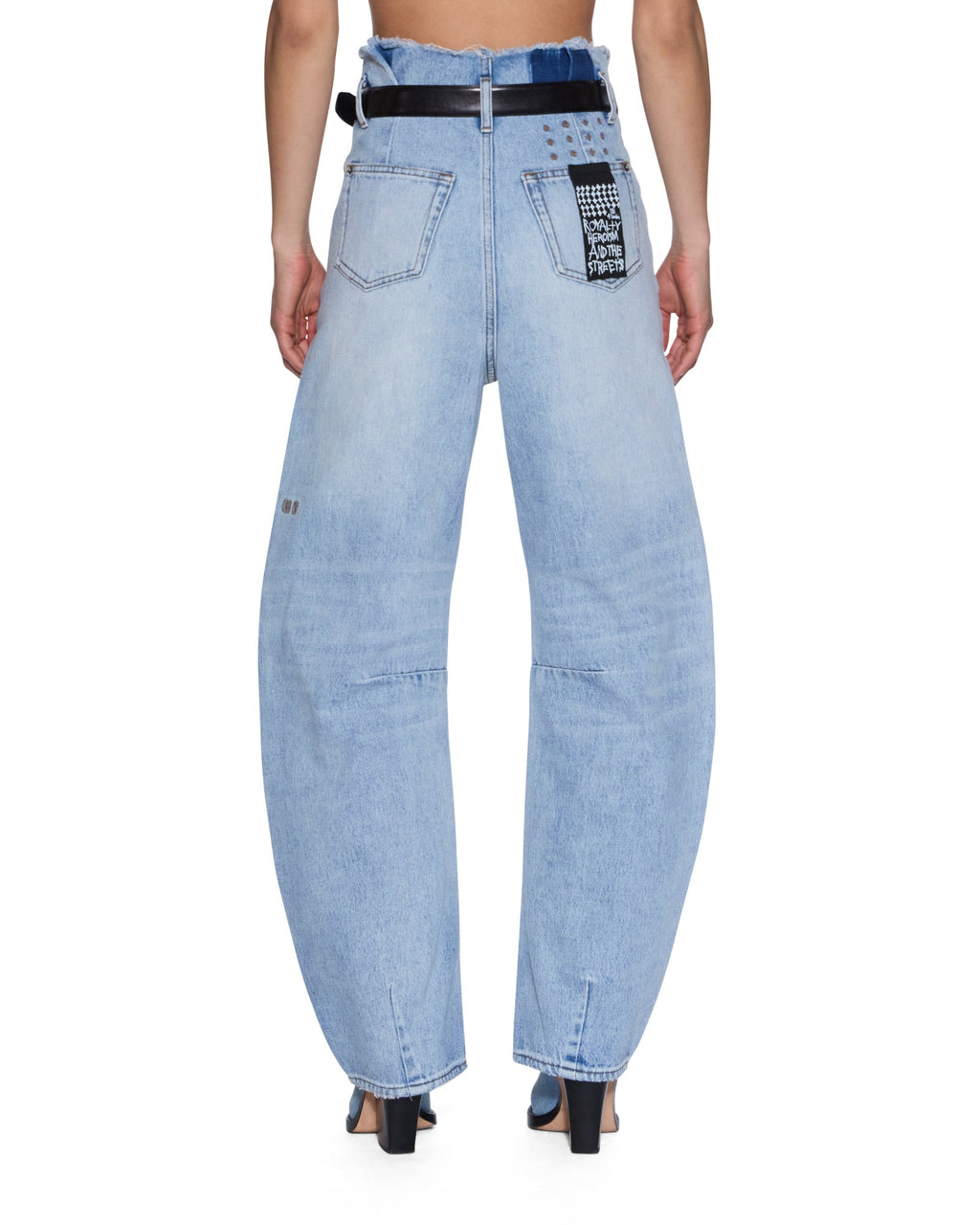 WOMENS HI BARREL JEAN CUTOFF VAPOUR DENIM JEANS